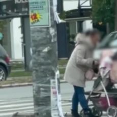 STRAVIČAN SNIMAK IZ NOVOG SADA! Žena brutalno šamara bebu u kolicima, ljudi ne reaguju (VIDEO)