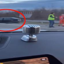 STRAVIČNE SCENE SA AUTO-PUTA: Smrskan automobil kod Niša (VIDEO)