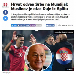 SUSEDI PRISVAJAJU MUSLINA: ‘Hrvat odveo Srbiju na Mundijal’! (FOTO)