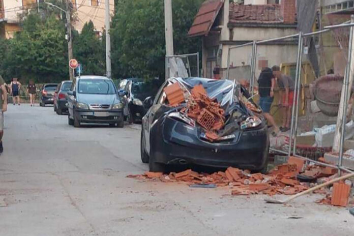 Sa desetospratnice u izgradnji u Nišu pao deo zida, nema povređenih