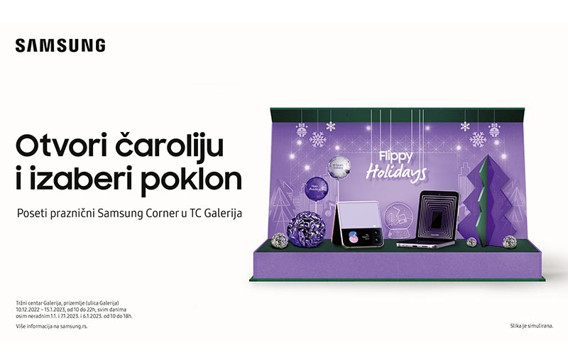 Samsung Flippy Holidays u TC Galerija – Samsung Corner za najlepšu prazničnu čaroliju