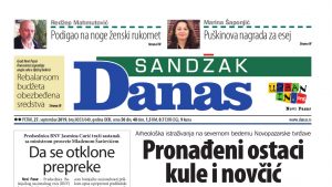 Sandžak Danas – 27. septembar 2019.