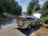 Saobraćajna nezgoda na Ibarskoj magistrali: Vozač izgubio kontrolu FOTO