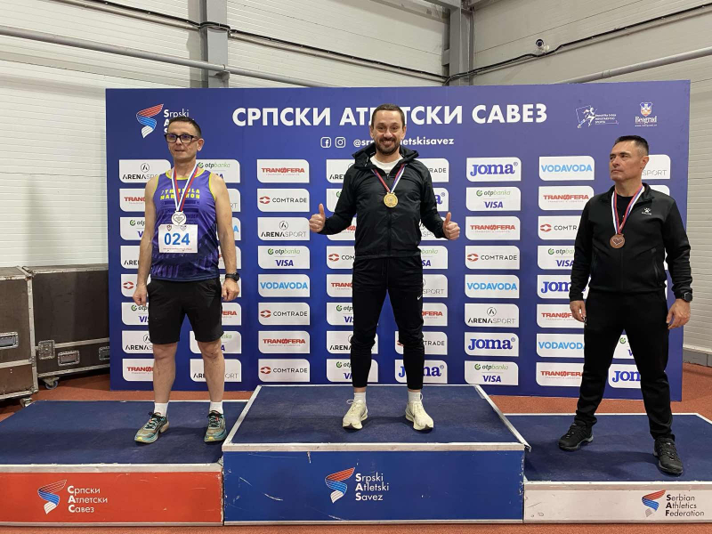 Saša Ćuković dvostruki prvak Srbije na dvoranskom prvenstvu u Beogradu