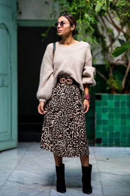Savršena za prve jesenje dane – Midi suknja leopard printa