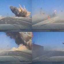 Sekunda ih je delila od smrti: Kamera iz automobila snimila trenutak raketiranja Izraela, eksplozija zbrisala sve pred sobom (VIDEO)