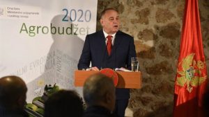 Simović: Agrobudžet Crne Gore za 2020. veći za 8,3 miliona evra