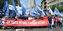 Sindikalni protest za 1. maj, šetnja centrom Beograda