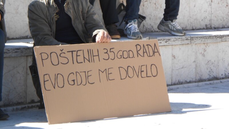 Sindikati radnika  na protestu u Sarajevu  traže hitno povećanje minimalne plate