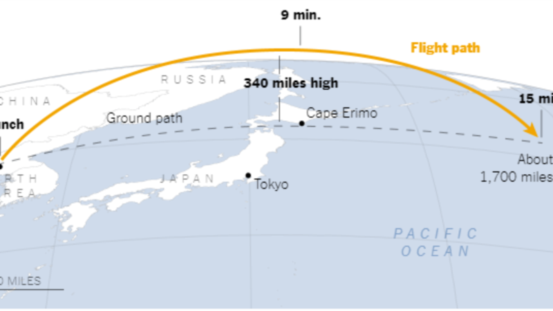 Sjeverna Koreja ponovo lansirala raketu preko Japana