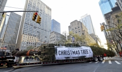 Smreka od 23 metra glavni božićni ukras pred Centrom Rokfeler u Njujorku