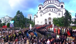 Spasovdanska litija u Beogradu, patrijarh Porfirije služio pomen žrtvama masovnih ubistava