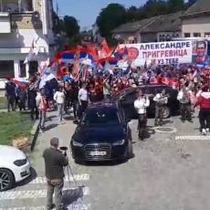 Srbi iz Prigrevice uz zvuke srpske trube krenuli za Beograd na miting Budućnost Srbije (VIDEO)