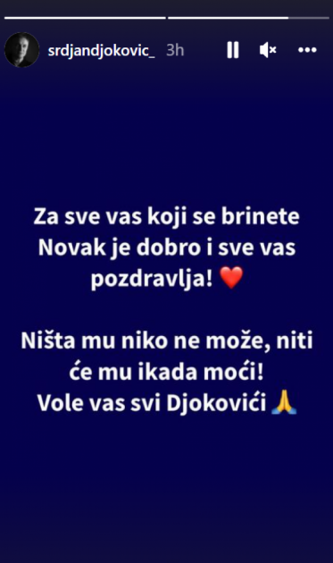 Srđan Đoković: Za sve vas koji se brinete za Novaka… (FOTO)