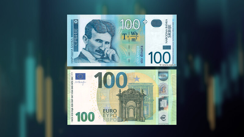 Srednji kurs dinara za evro 117,1731 dinara