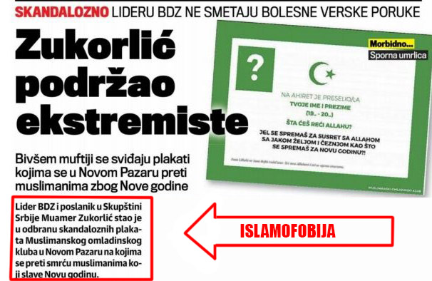 Srpski i poltronski mediji u Sandžaku šire islamofobiju!