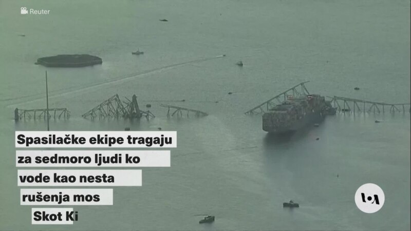 Srušen most u Baltimoru posle udara teretnjaka