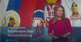 Šta se ovde dogodilo? Izveštaj o referendumu, a iza voditeljke zastave Srbije, Crvene Zvezde, Putina...