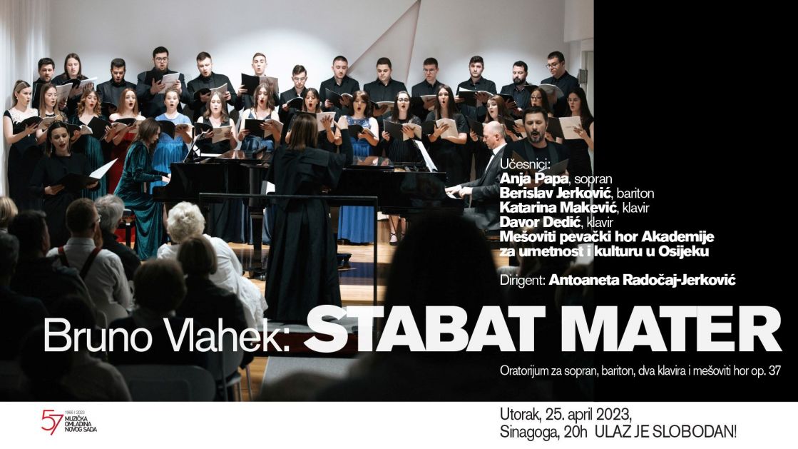 Ораторијум „Stabat Mater“ у уторак 25. априла у Синагоги