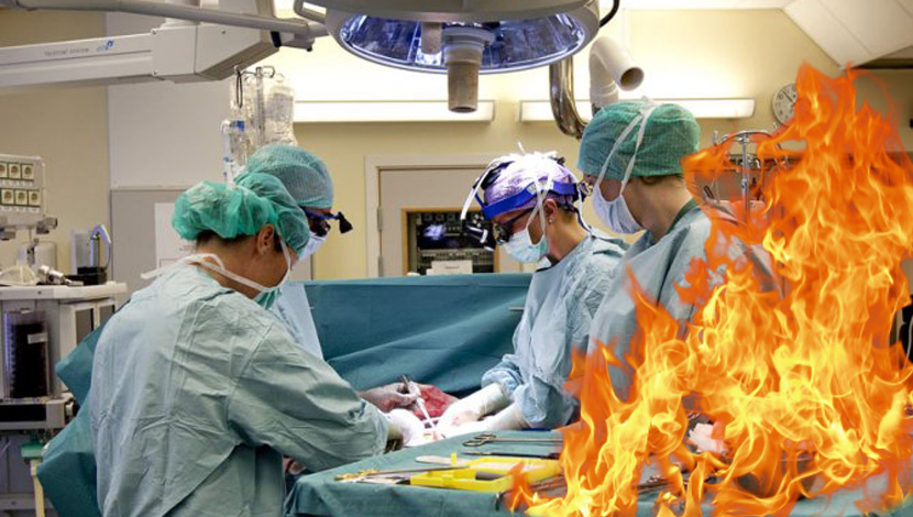 Starica zamalo ŽIVA IZGORELA na operacionom stolu: Vatra joj kuljala iz stomaka