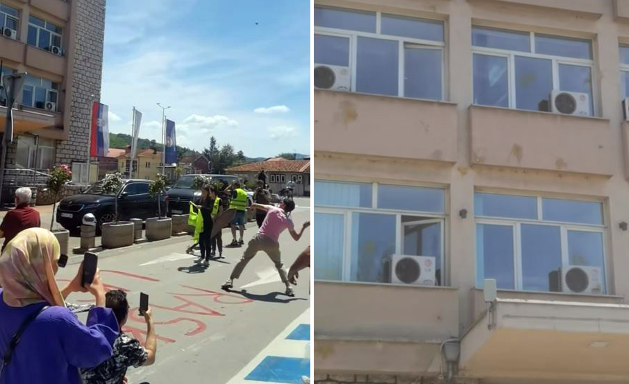 Studenti i građani gađali jajima Gradsku upravu, zahtevaju hitan raskid ugovora sa Informerom (VIDEO)