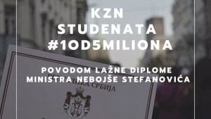 Studenti zatražili uvid u ocene i diplomu Nebojše Stefanovića (VIDEO)