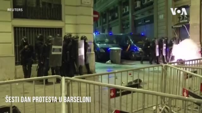 Sukob demonstranata i policije na protestima u Barseloni