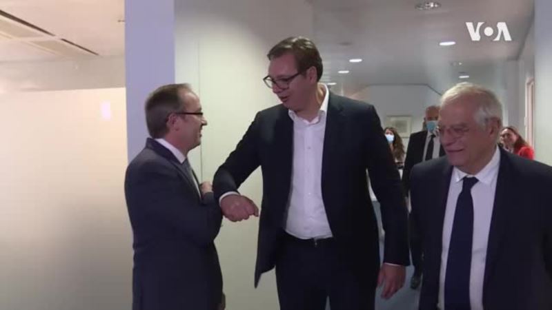 Susret Vučića i Hotija u Briselu