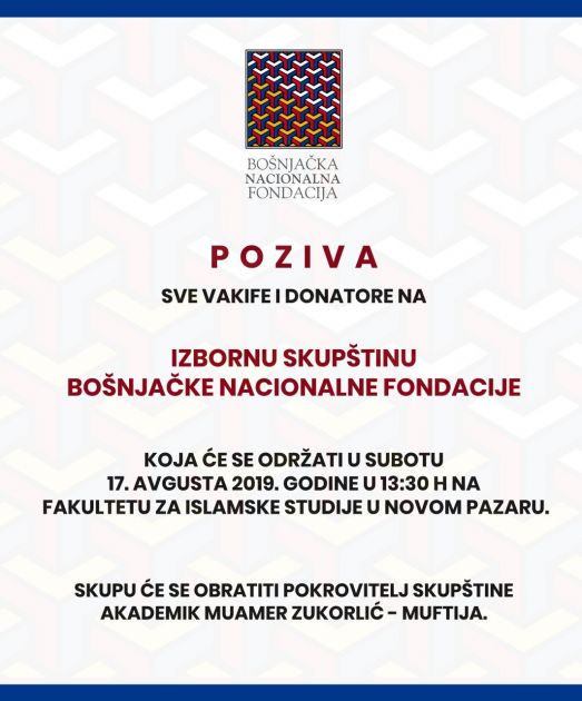 Sutra Izborna skupština BNF-a, najavljeno obraćanje akademika Zukorlića