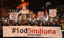 Sutra drugi protest Jedan od pet miliona u Novom Sadu
