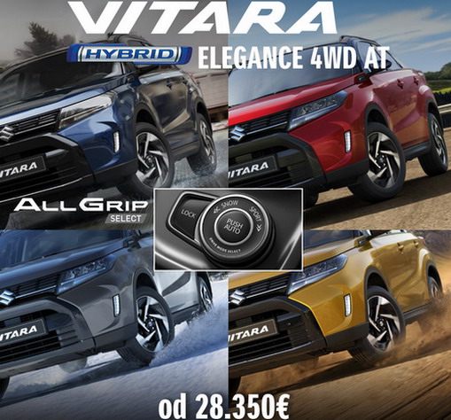 Suzuki Vitara Hybrid sa automatskim menjačem i pogonom na sva četiri točka po specijalnoj ceni