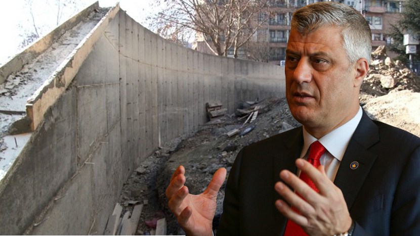THACI RAISES TENSIONS AGAIN: Wall in Mitrovica will be demolished by those who built it