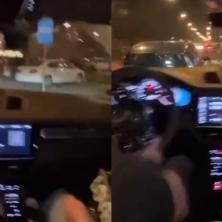 TRAGEDIJA IZBEGNUTA U SEKUNDI! Pojavio se stravični snimak bahate vožnje u Beogradu - oglasio se MUP (VIDEO)