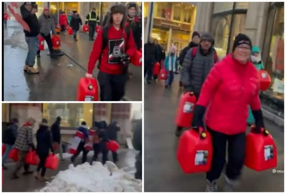 TRUDO U PROBLEMU: Kanađani ismevaju pretnje hapšenjem demonstranata! Izmileli na ulice sa crvenim kantama za benzin! (VIDEO)