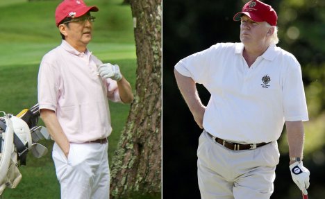 TU NE MOŽE DA MU ZALUPI SLUŠALICU: Abe se sastaje s Trampom na partiji golfa