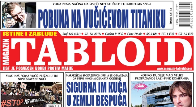 Tabloid prelistavanje: (Broj 431) Pobuna na Vučićevom Titaniku (VIDEO)