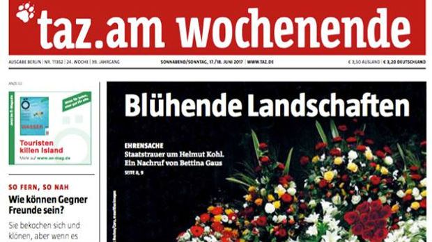 Tagescajtung se izvinio zbog naslovne strane posle smrti Helmuta Kola