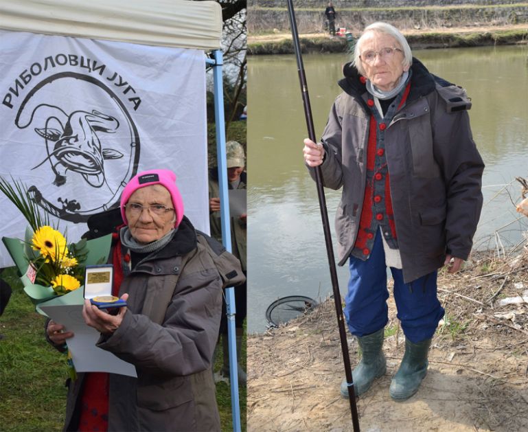 Takmičenje ribolovaca juga: Posebno priznanje za jedinu damu i najstariju učesnicu koja i u osmoj deceniji ne odustaje od pecanja (Foto)