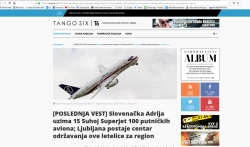 Tango Six: Adrija nabavlja 15 Suhoj Superjet 100 putničkih aviona
