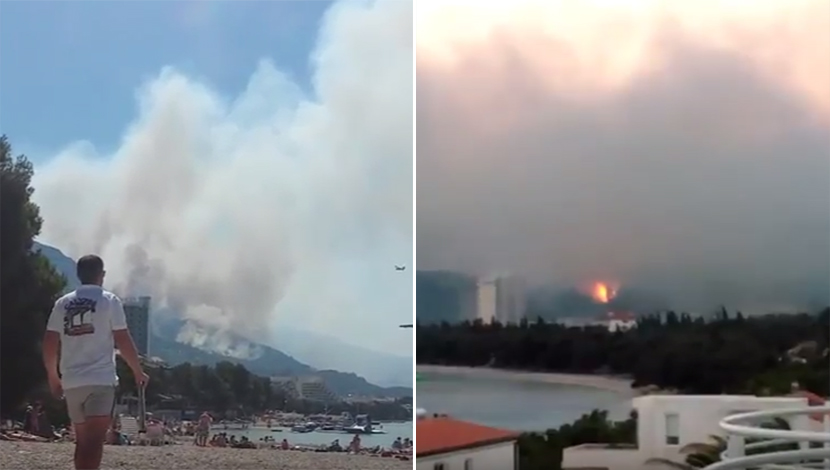 Tourists are being urgently evacuated in Croatia: Unstoppable fire reached the sea, army and firefighters are battling the fire! (VIDEO)
