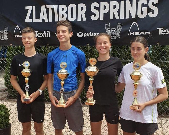 Tri titule prvaka države mladih tenisera iz Niša