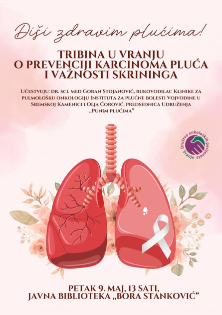 Tribina o prevenciji karcinoma pluća sutra u biblioteci „Bora Stanković”