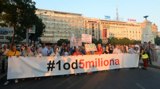 Tridesetčetvrti protest Jedan od pet miliona u Beogradu