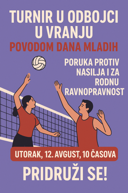 Turnir u odbojci u Vranju povodom Dana mladih – poruka protiv nasilja i za rodnu ravnopravnost