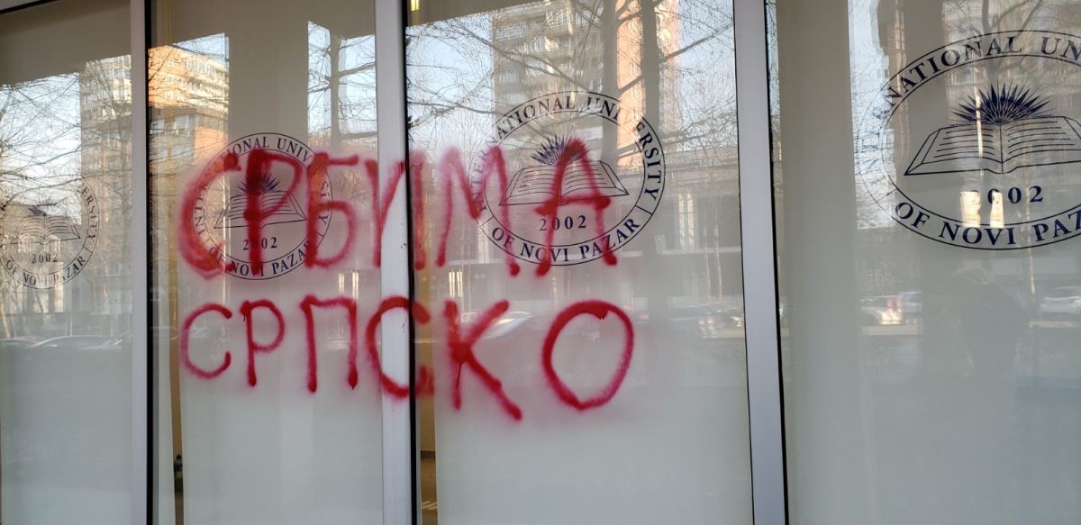 U Beogradu na prostorijama IUNP-a ispisani grafiti mržnje “Srbima srpsko”