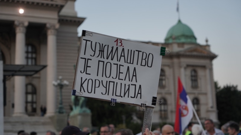 U Beogradu održan 13. protest Srbija protiv nasilja