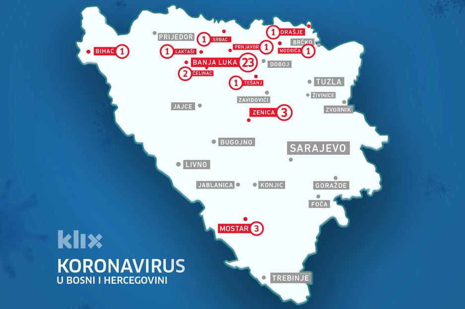 U Mostaru potvrđena dva nova slučaja koronavirusa, zaražena i porodilja