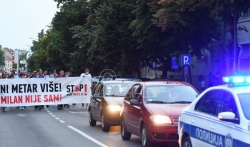 U Novom Sadu protest zbog prebijanja gradjanskog aktiviste Milana Vujića