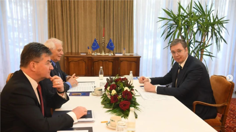 Sastanak Vučića i Kurtija sa zvaničnicima EU: Dogovor postignut, ali bez potpisa