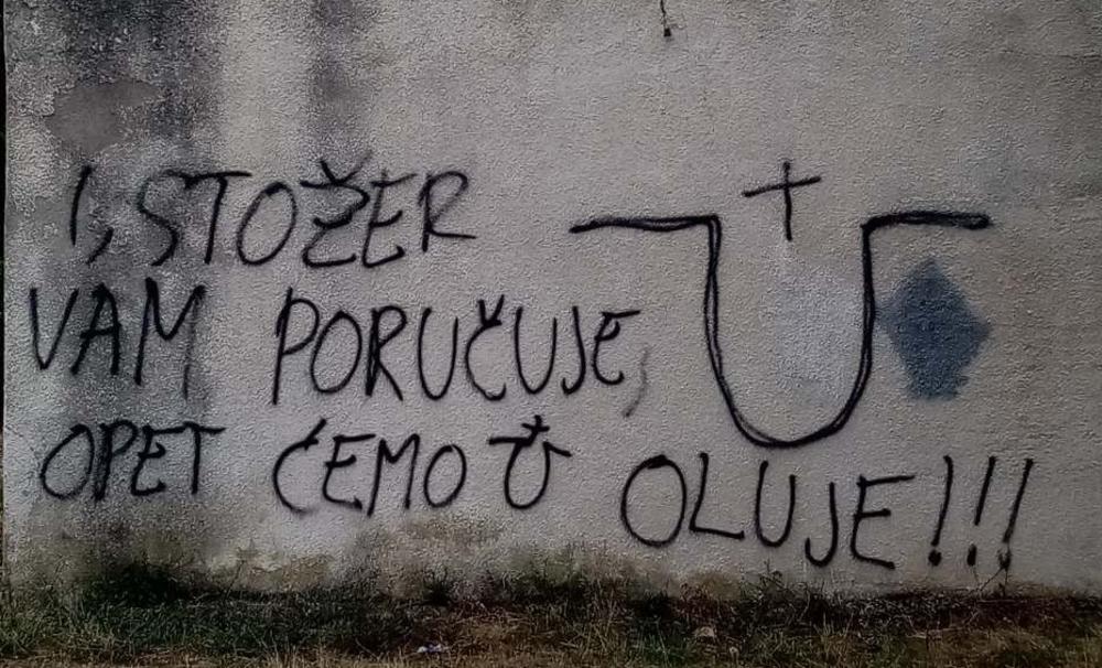 U PROLEĆE KADA CVATE VRBA PRAVIĆEMO PAPRIKAŠ OD SRBA: Novi ustaški grafit osvanuo u centru Splita!
